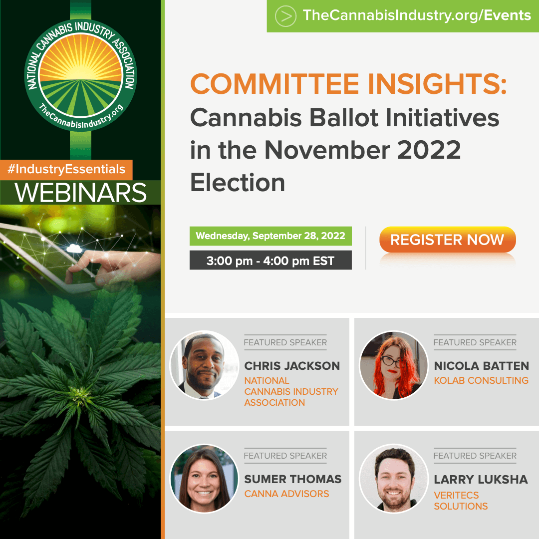 Committee Insights | 9.28.22 | Cannabis Ballot Initiatives in the November 2022 Election |