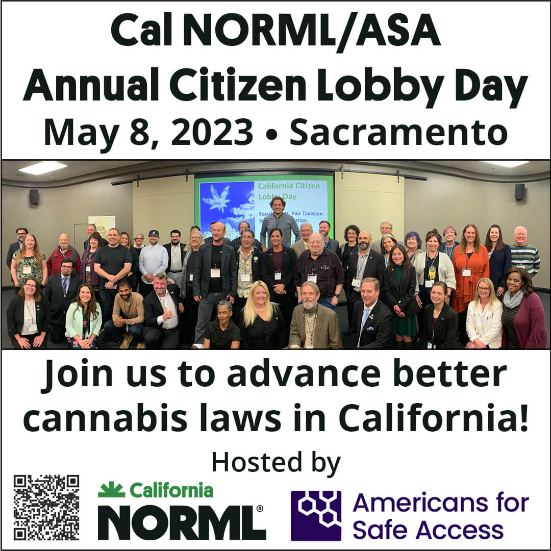 Cal NORML / ASA Lobby Day Coming to Sacramento on Monday, May 8
